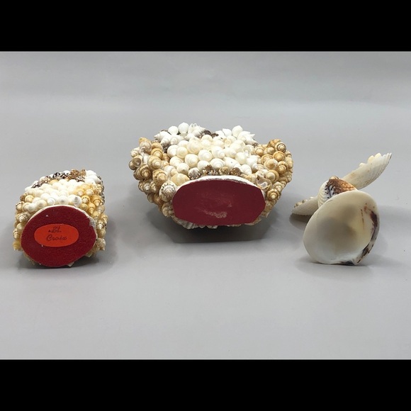 Trio of Vintage Owls Made w/ Tiny Shells by St Croix - Picture 4 of 7